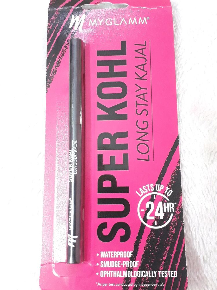 MyGlamm Super Kohl Long Stay Kajal - Black | Matte