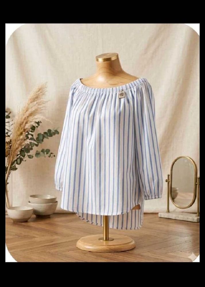 Striped Off-Shoulder Blouse