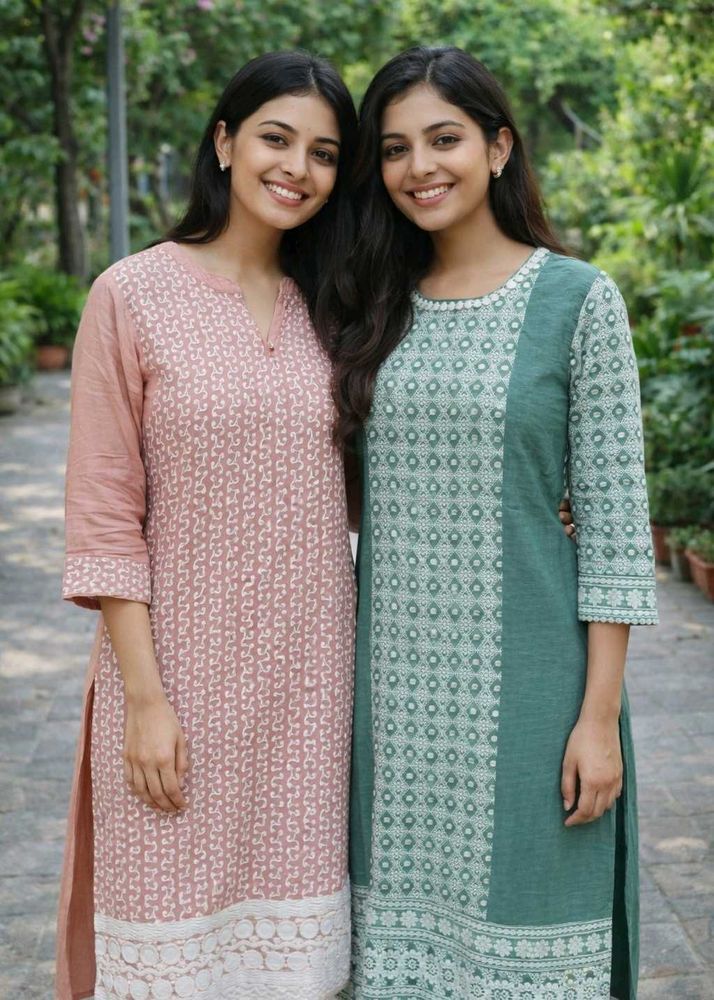 🔥Combo of 2 Chikankari Kurtis🔥