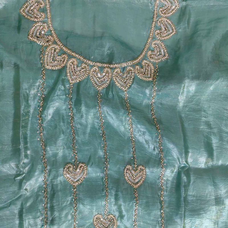 Elegant unstitched party wear suit, dress material