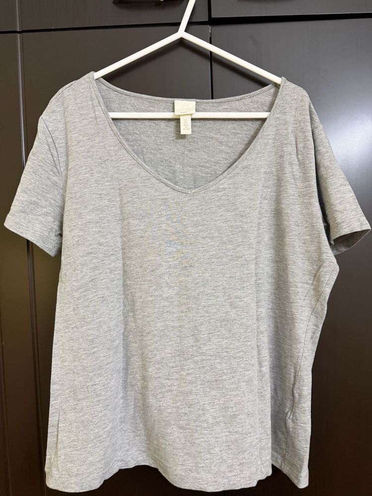 Classic Grey V-Neck T-Shirt