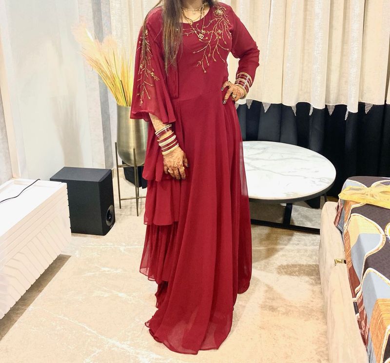 Elegant Maroon Gown