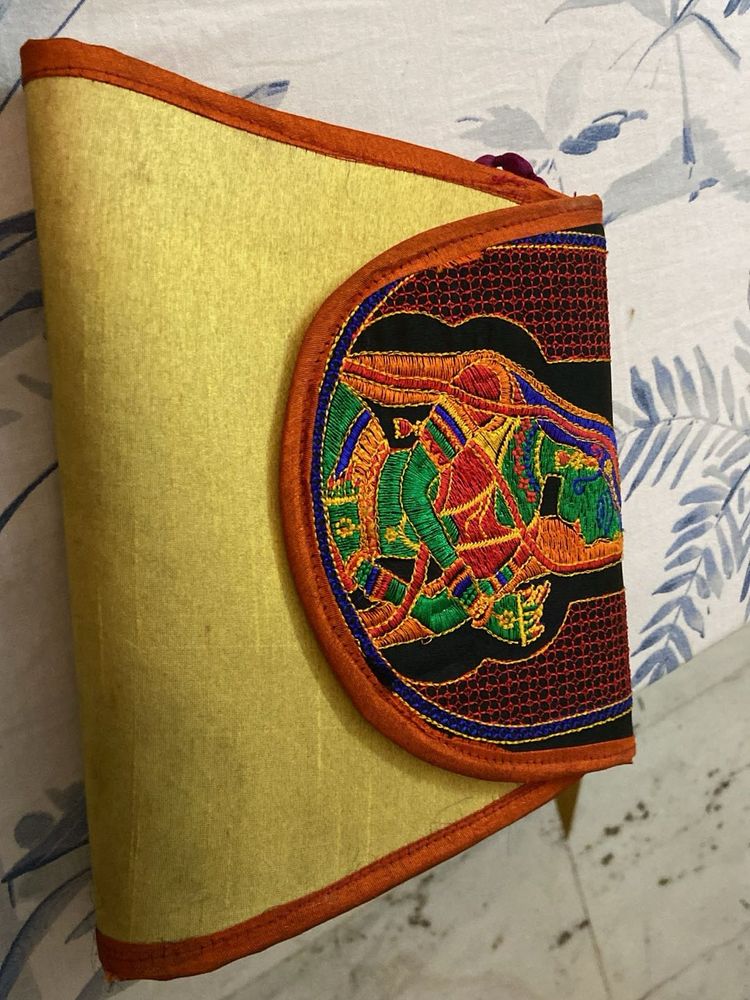 Embroidered Clutch Bag
