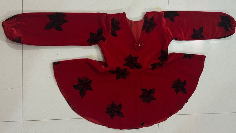 Red Floral Kurta