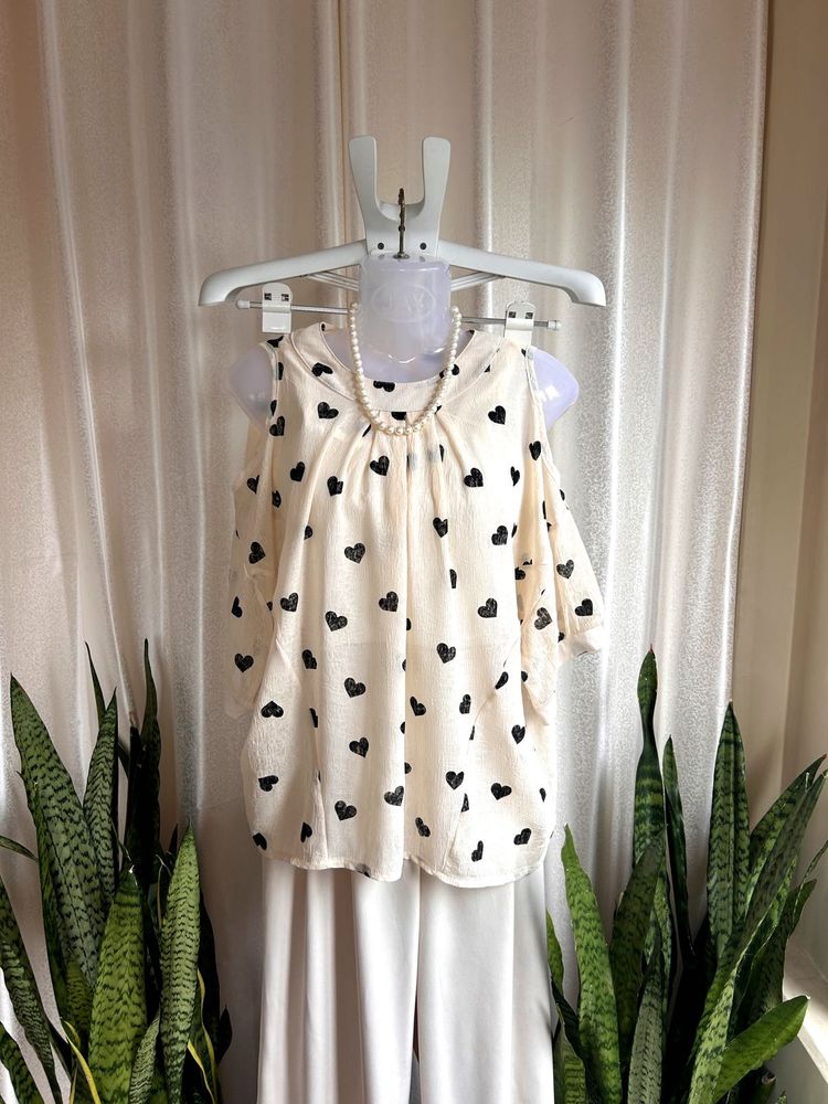 Imported Chic Cold Shoulder Top