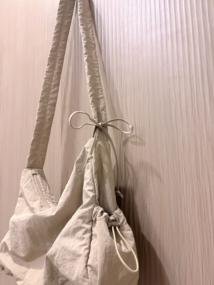 beige hobo bag