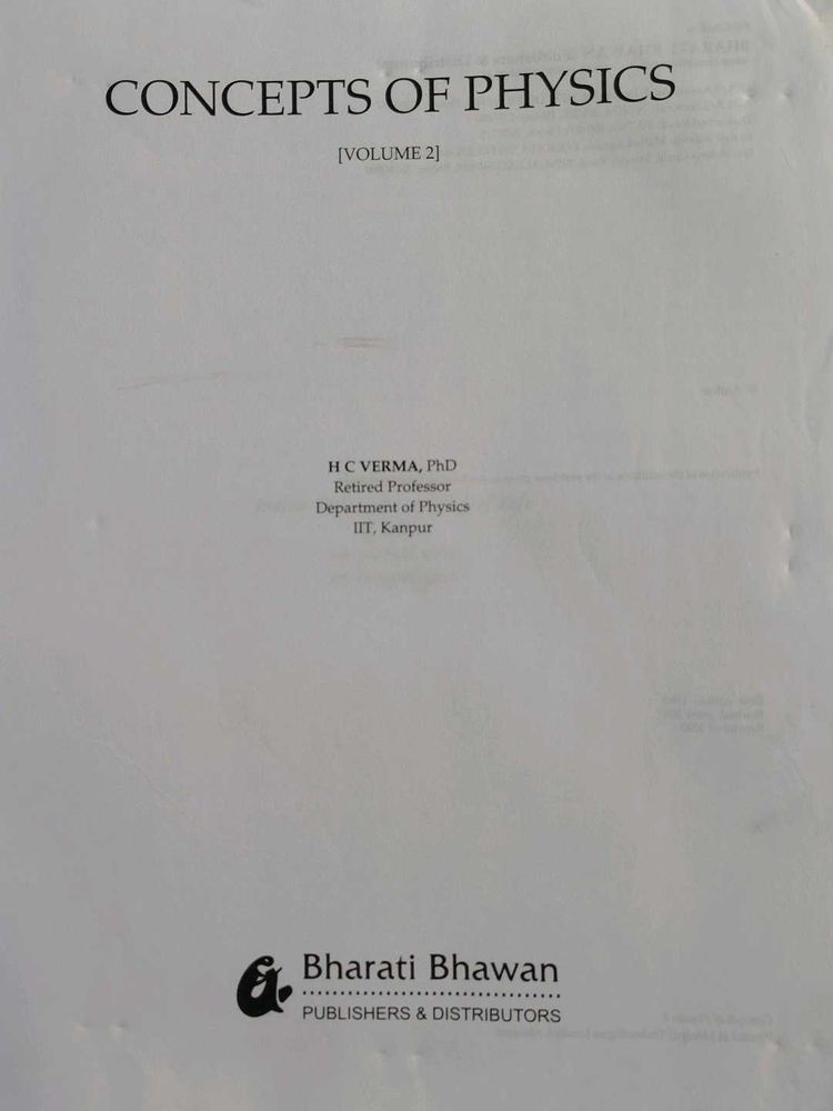 Concepts of Physics Vol 2 by HC Verma