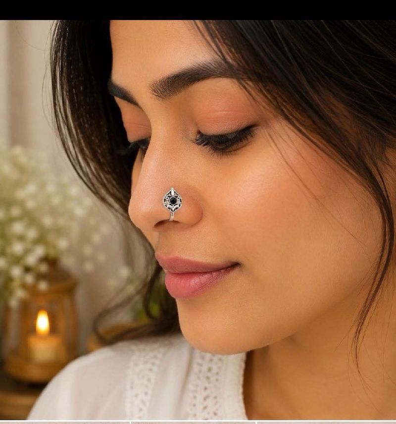 Elegant Oxidised Clip On Nosepin