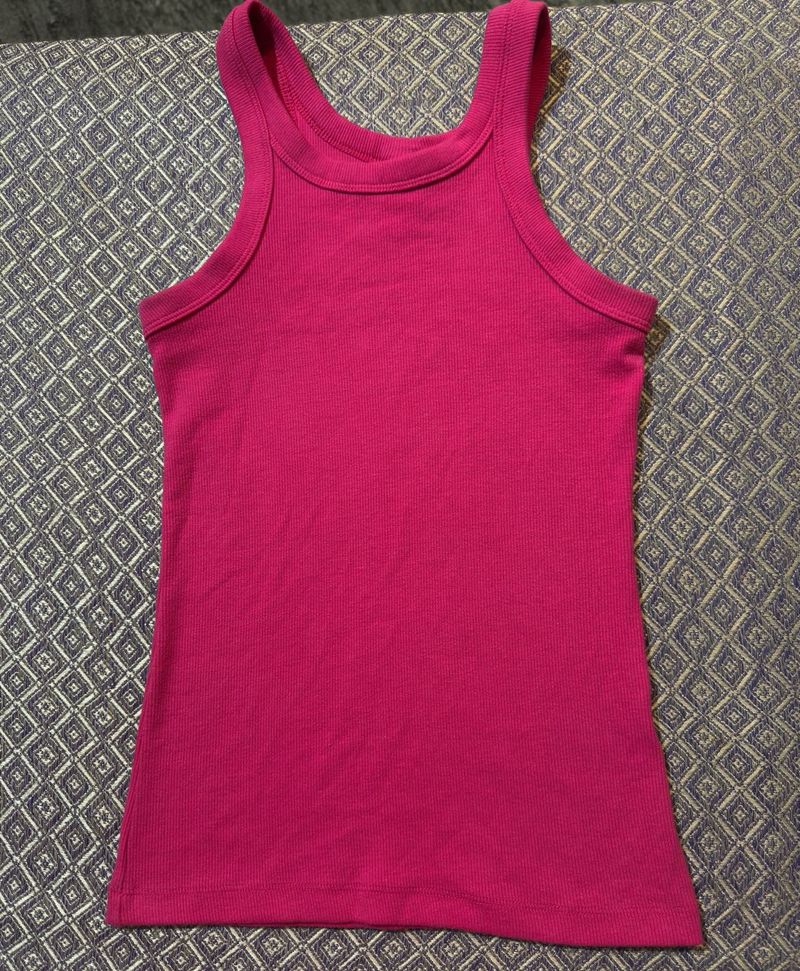 H&amp;M Ribbed Tank Top - Hot Pink