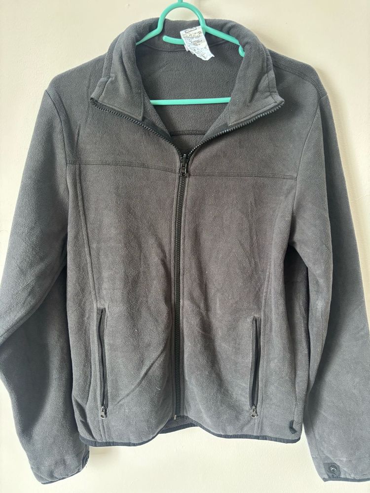 Gray Fleece Full Zip Jacket