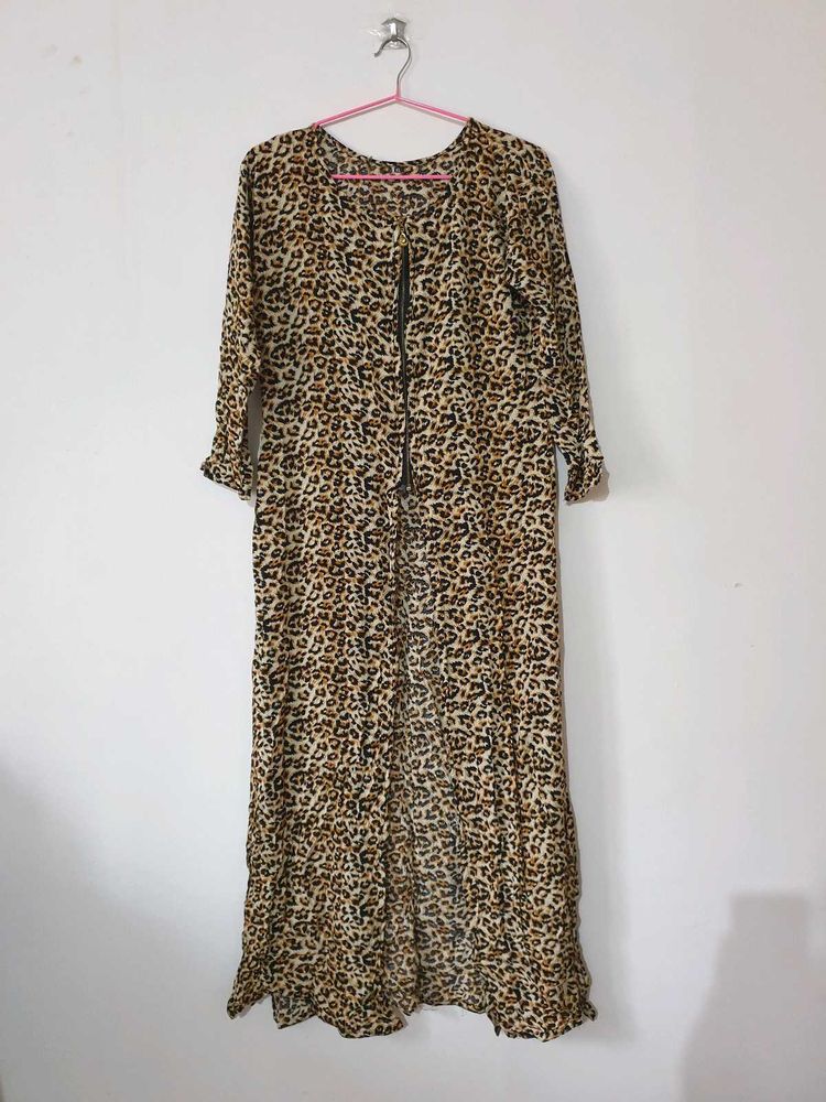 Leopard Print Maxi Kurti