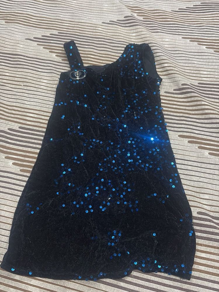 Sparkling Blue Sequin One-Shoulder Dress