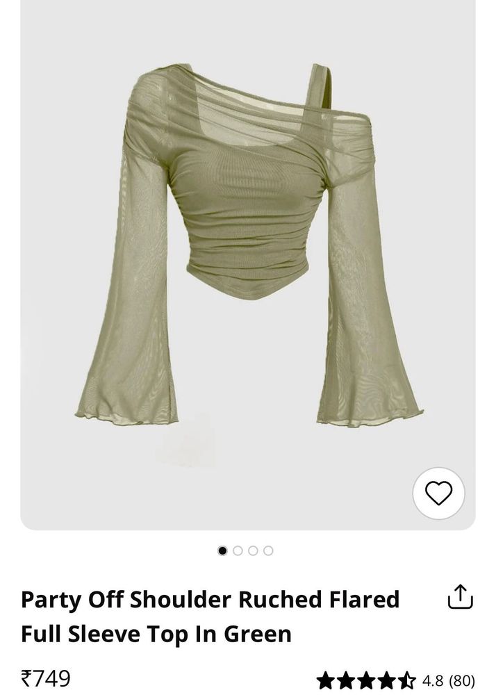 Chic Ruched Off-Shoulder Flare Sleeve Top