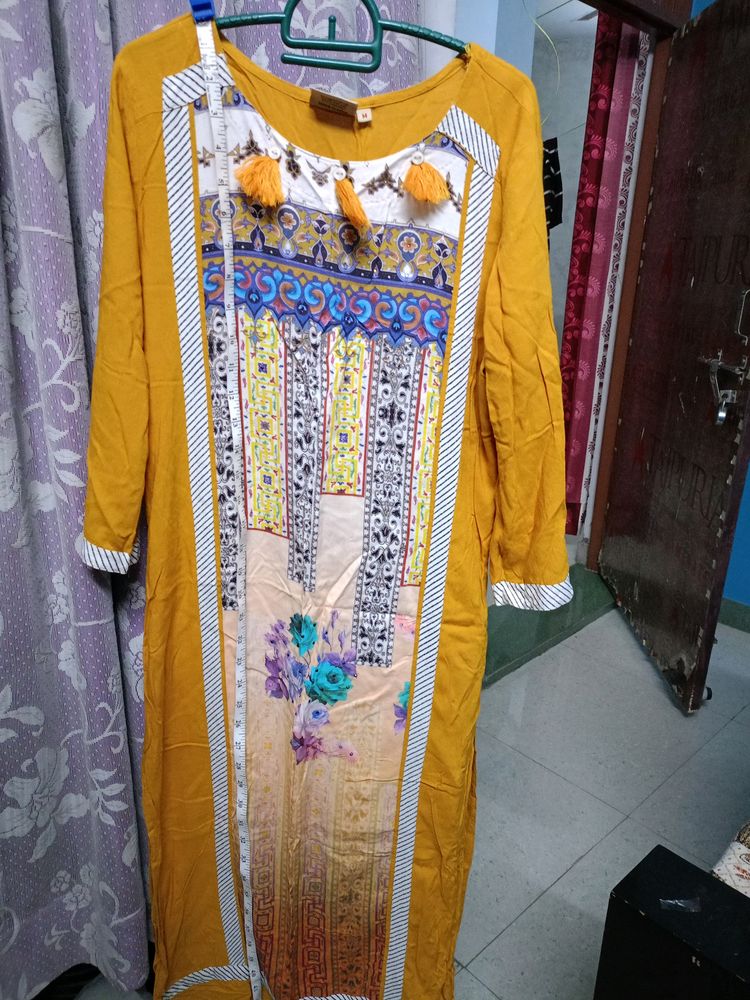 Mustard Colour Kurta