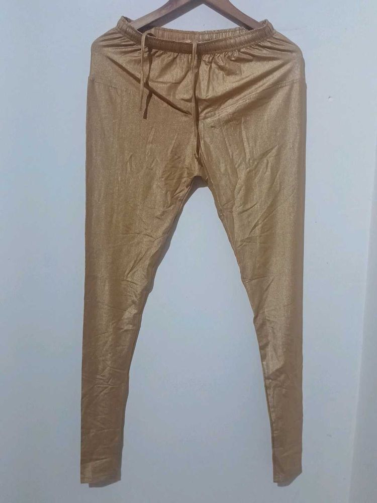 gold shimmer leggings