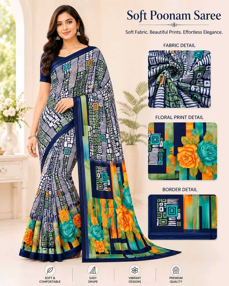 SYNTHETIC SAREES