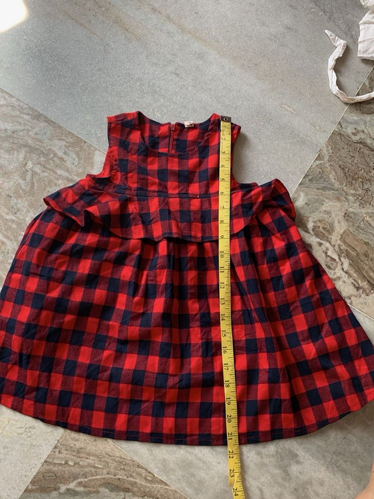 Cute Red &amp; Blue Plaid Dress