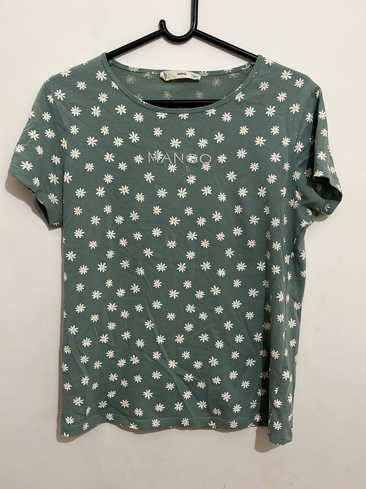 Mango Floral Print T-Shirt