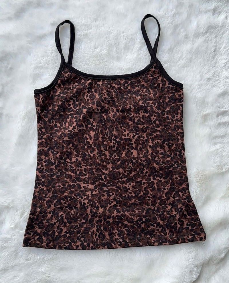 H&amp;m Leopard Print Camisole Top