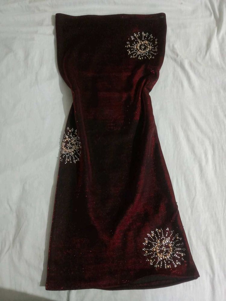 bodycon mini shimmering beaded one piece