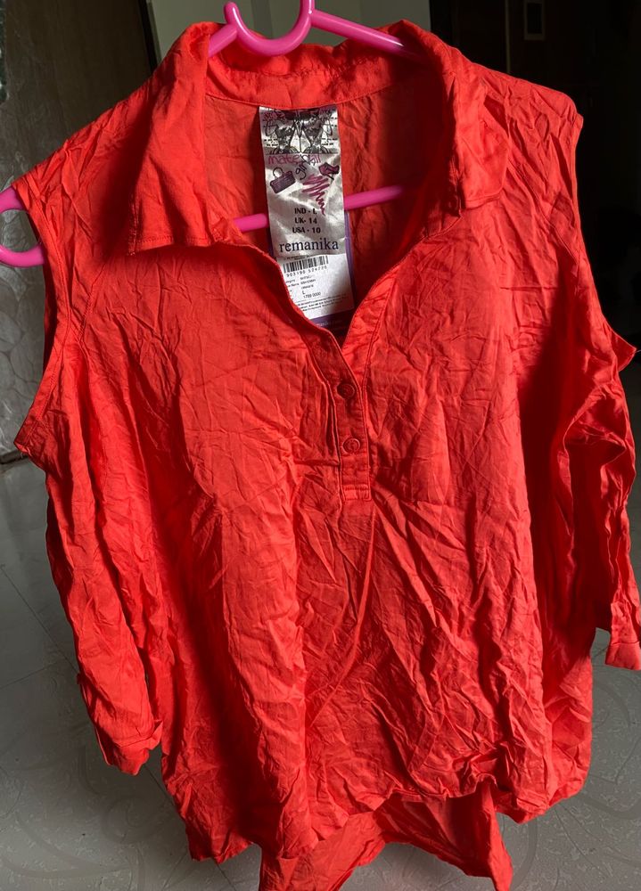 New Remanika Orange Lenzing Modal Shirt – Size L