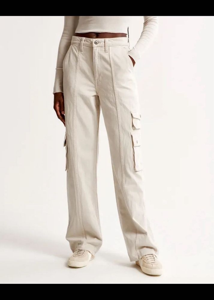 Cream Cargo Pants