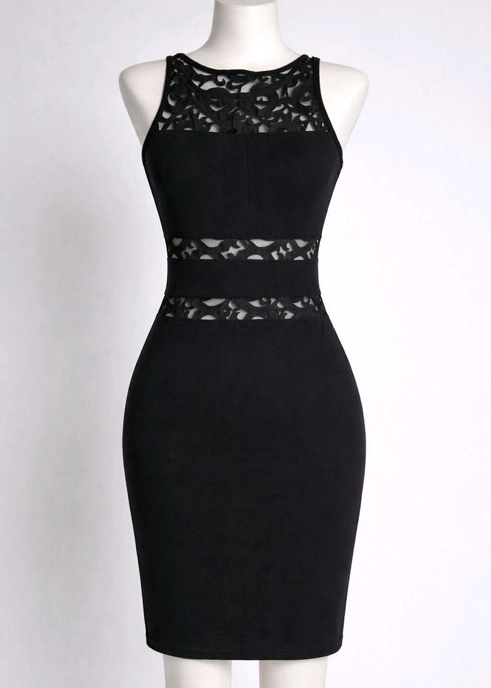 Chic Black Cut-Out Mini Dress