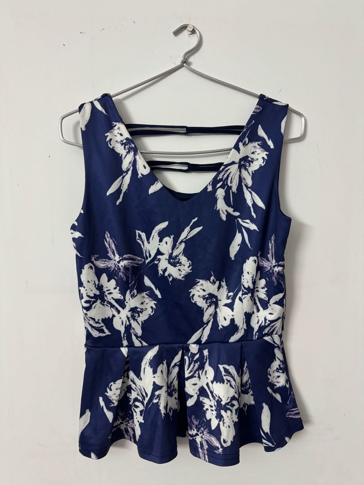 New Floral Peplum Top