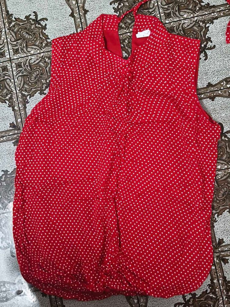 Chic Red Polka Dot Dress