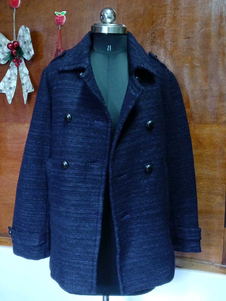 Navy Blue tweed coat
