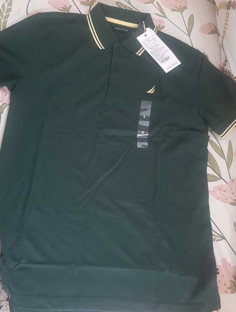 NEW WITH TAG Nautica Men's Green Polo T-Shirt