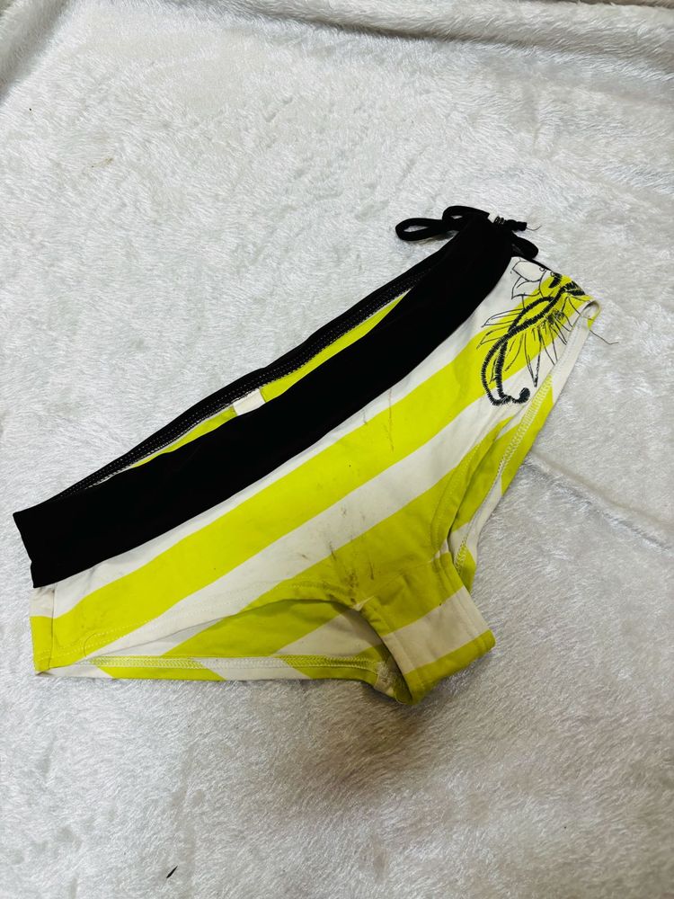 Bright Striped Bikini Bottom