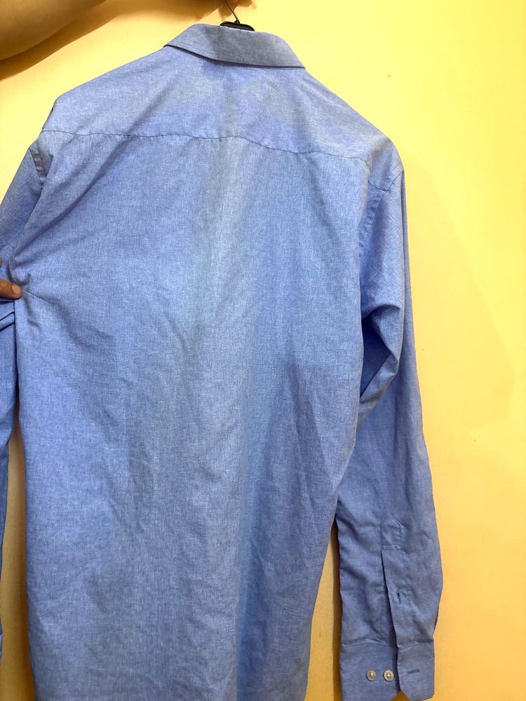 Men's Blue Long Sleeve Shirt