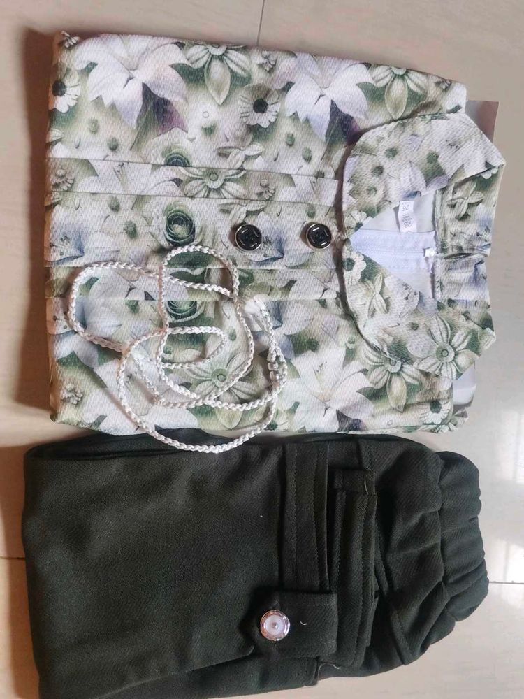 Floral Print Kurta Set with Pants