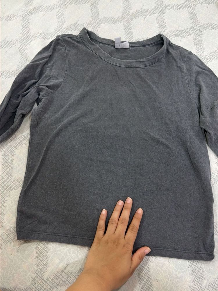 Charcoal Grey Long Sleeve T-Shirt