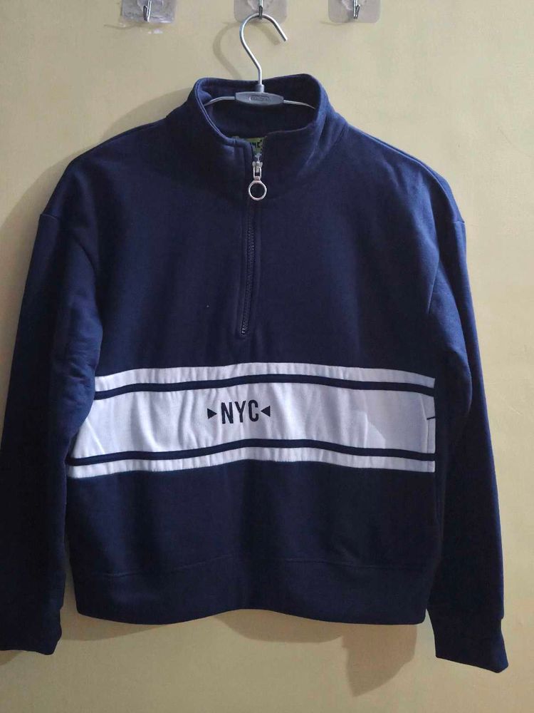 Navy Blue NYC Half-Zip Sweatshirt