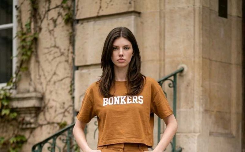 Trendy Cropped "BONKERS" T-Shirt
