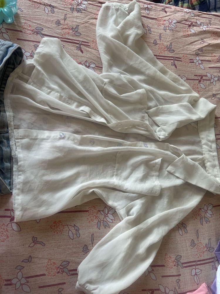 White Chiffon Blouse