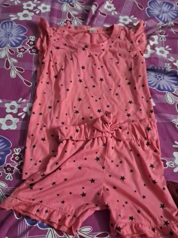 Pink Star Pajama Set