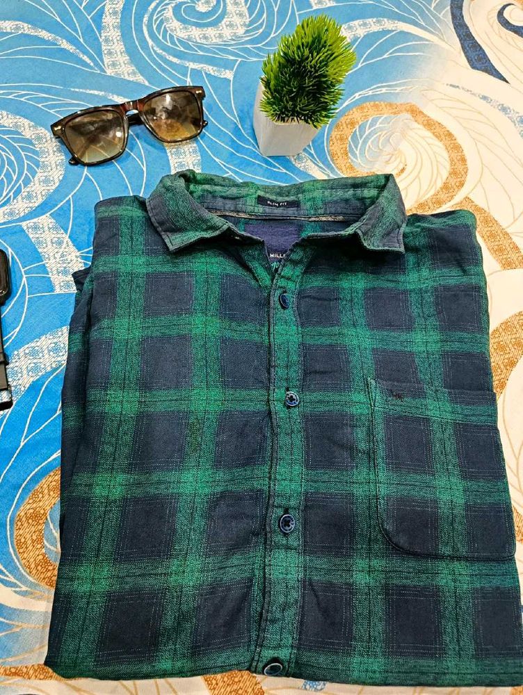 Green Checked Shirt