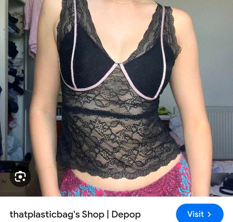 Lace Black Bralette Top