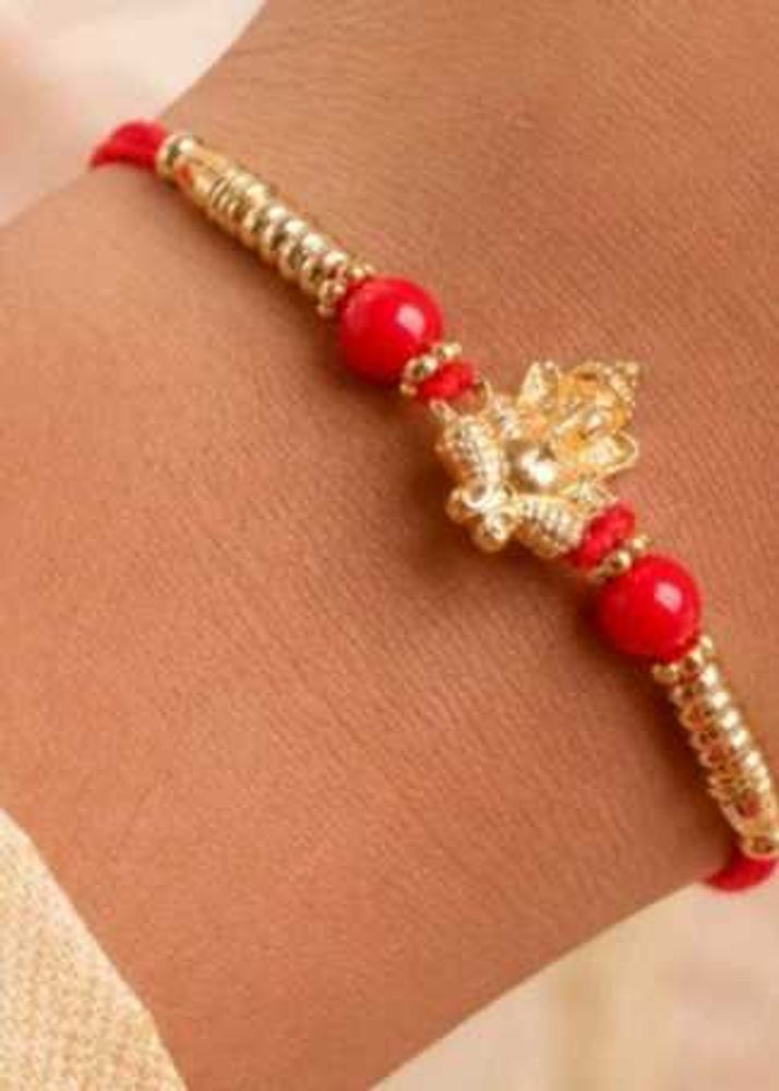 Ganesha Charm Rakhi Bracelet 3  pc