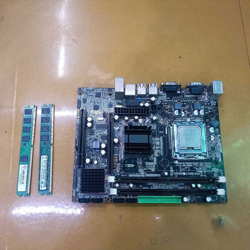 ZEBRONICS MOTHERBOARD + INTEL CORE DUO PROSSESOR