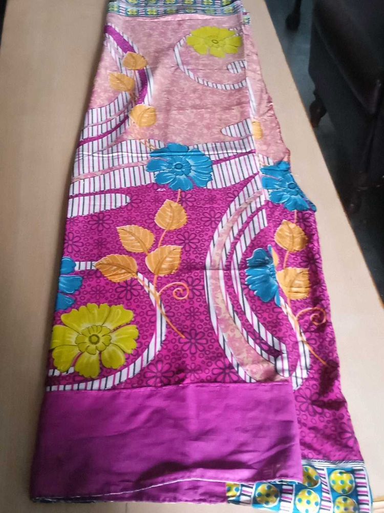 Vibrant Floral Print Saree