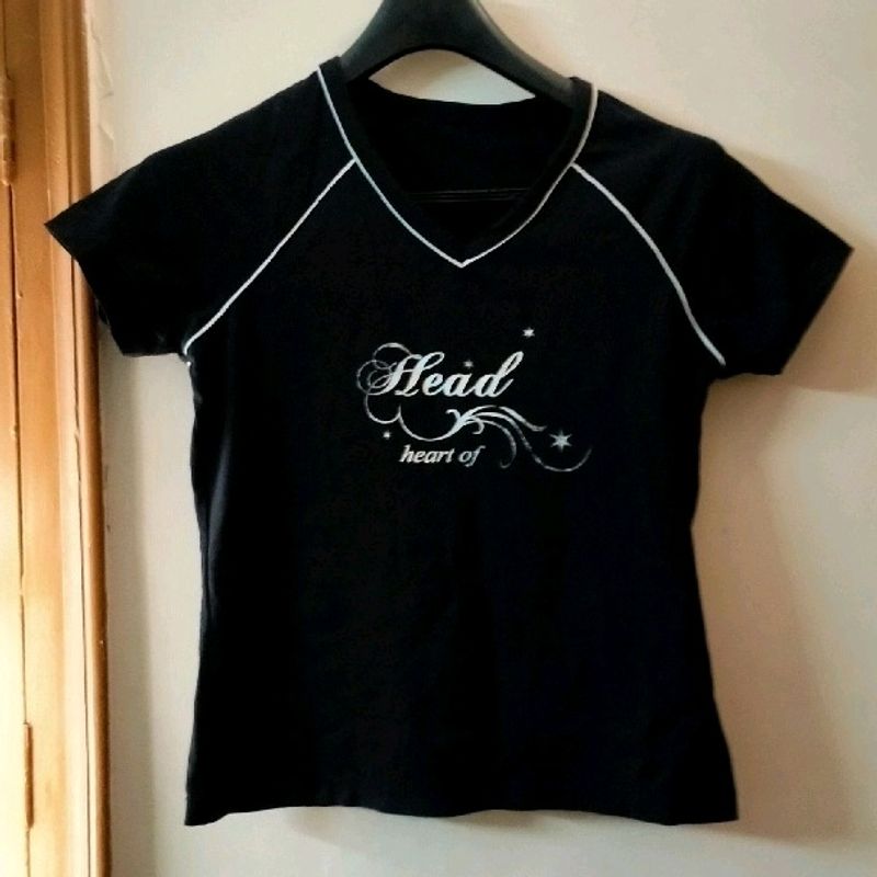 Black Stretchable Activewear Top