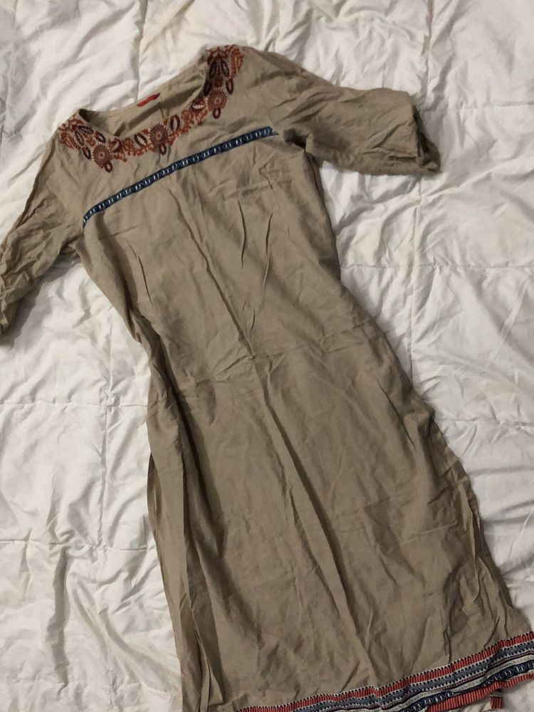 W, Straight printed kurta
