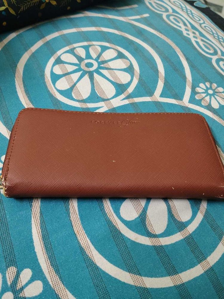 Classic Brown Zip Around Wallet