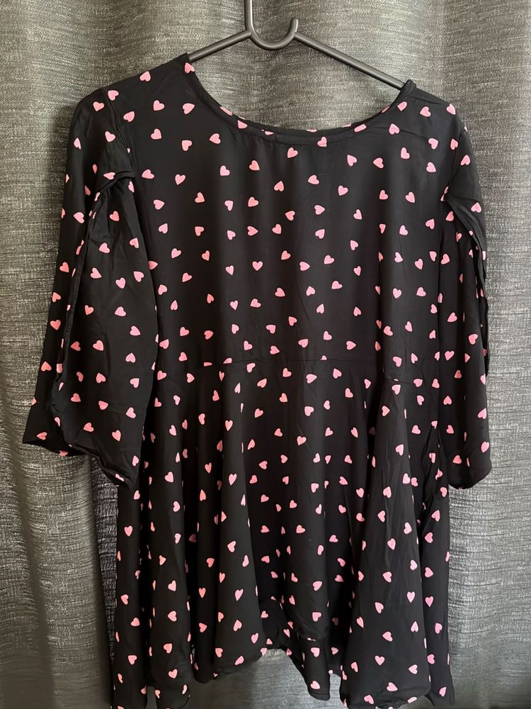 Heart Print Top | Size L