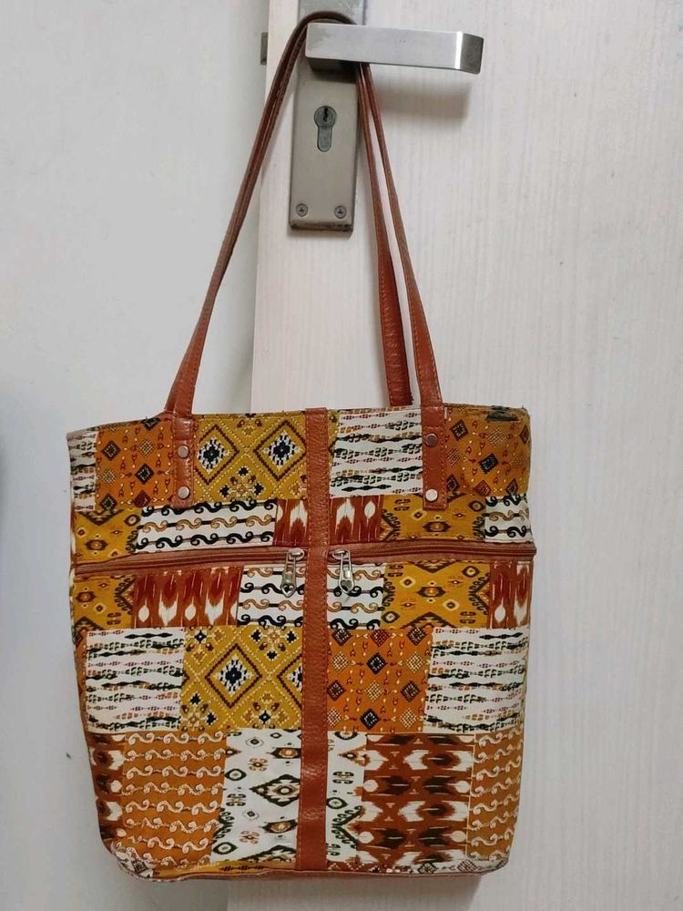 Boho Patchwork Tote Bag - Hand ba