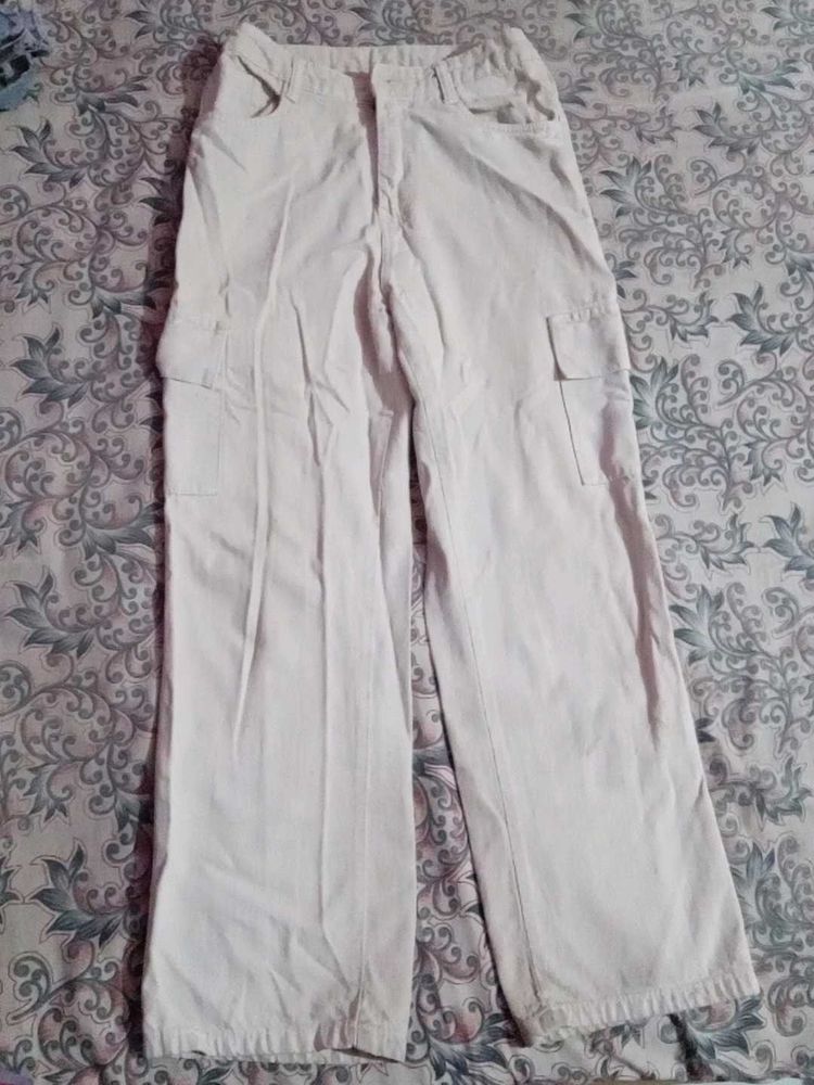 Beige Cargo Pants